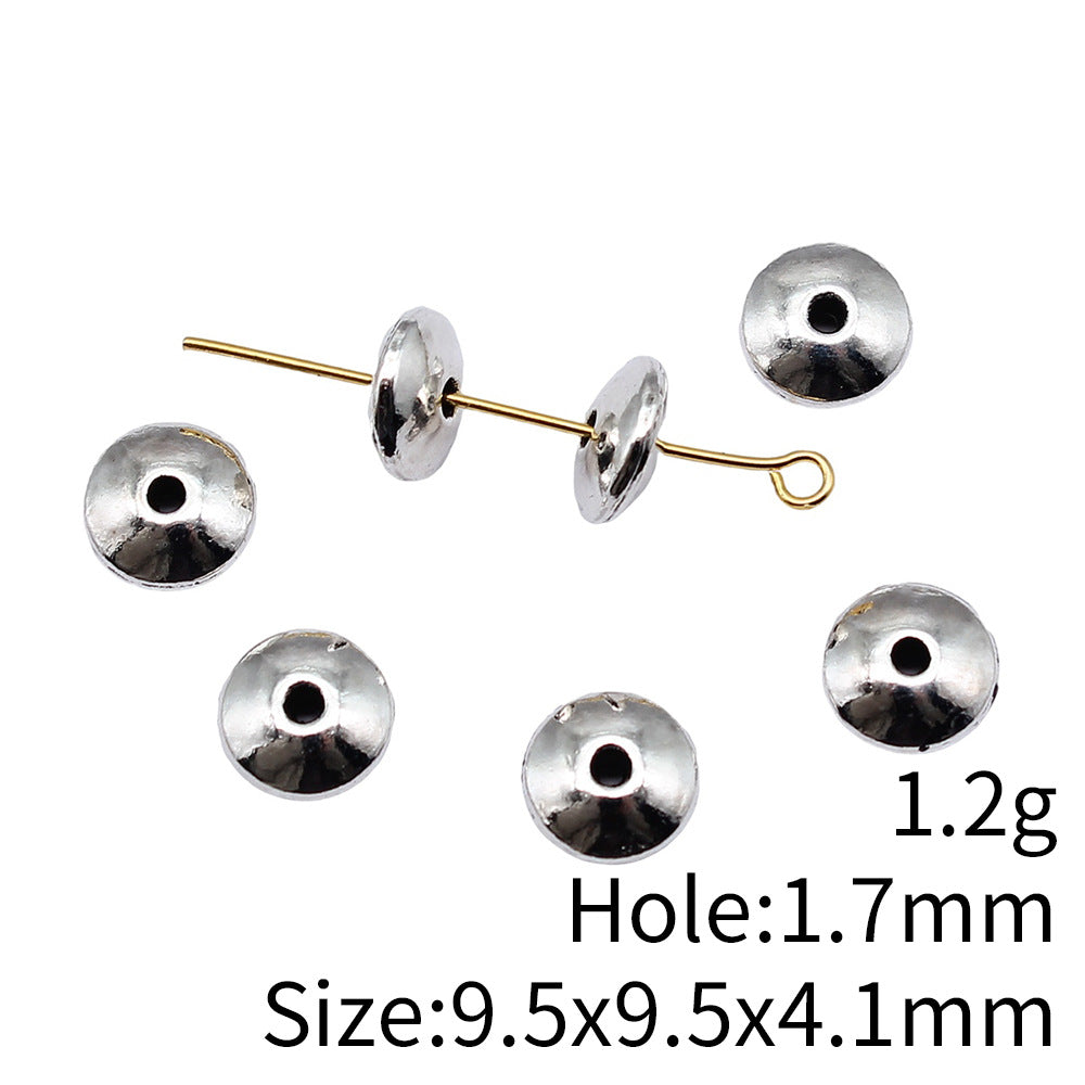 9.5x9.5x4.1mm 1.2g Multicolor Zinc Alloy Round Wheel Small Hole Spacer Beads for DIY Bracelet Jewelry