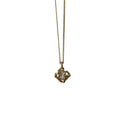 Square Clear Stone Open Hollow Frame Pendant Necklace Two Colors view 5