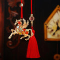 Crystal Horse Rearview Mirror Tassel Car Ornaments in Five Options view 3