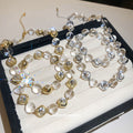 Clear Bead Crystal Bezel Gold Silver Necklaces Bracelets view 4