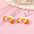Silver Tone Miniature Food Huggie Drop Earrings in Six Designs view 8