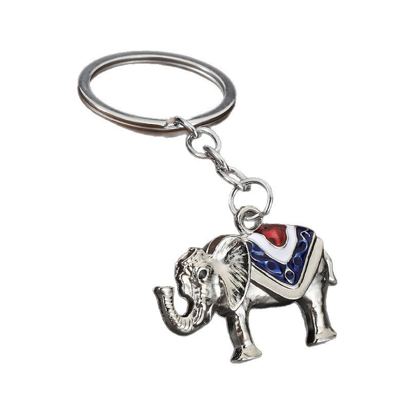 3D Elephant Zinc Alloy Car Keychain Gift Pendant