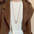 Brown Cord Horse Pendant Necklace With Decorative Metal Details view 3