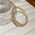 Beaded Hoop Earrings Open Cuff Bracelets Pink Blue Green view 8
