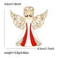 Enamel Angel Brooch in Black and Gold Tone Styles for Jackets and Scarves view 5