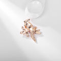 Red Gold Tone Bird Crystal Metal Brooch Pin for Jackets and Lapels view 3