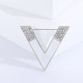 Open Letter V Brooch In 2 Styles With Polished Metal Details view 7