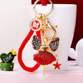 Jeweled Winged Star Fairy Keychains in Pink Red and Blue view 1