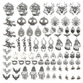 Silver-Tone Seashell Metal Charms with 12 Listed Options view 7