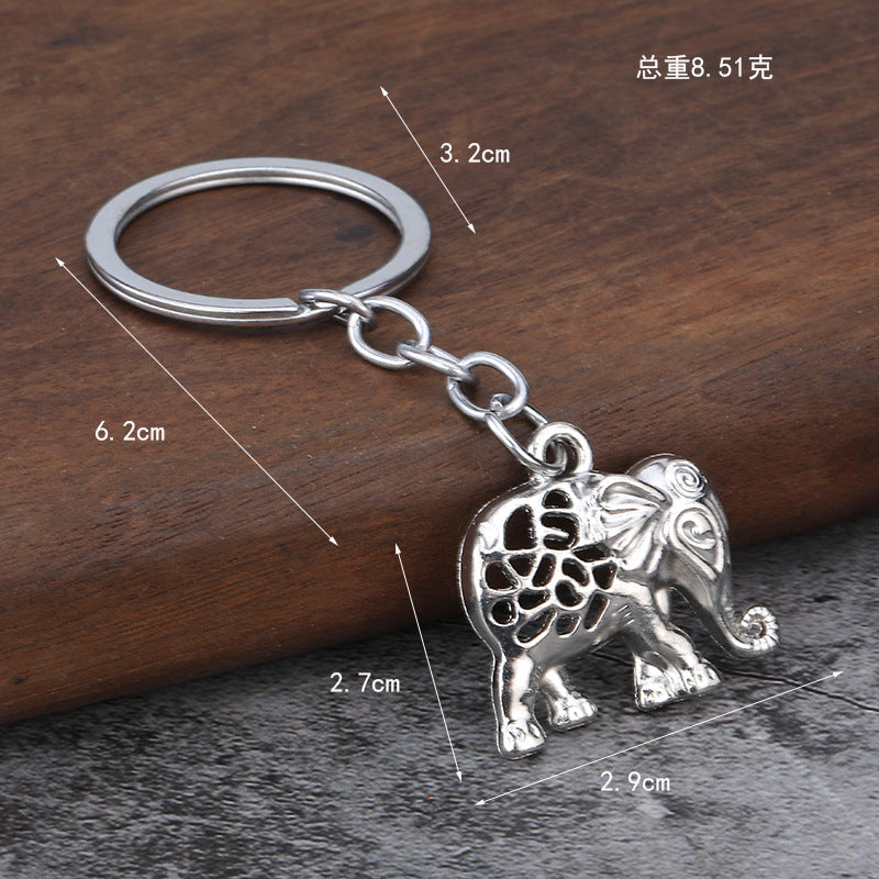 Minimalist Elephant Zinc Alloy Keychain Bag Charm Accessory