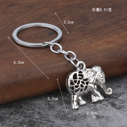 Minimalist Elephant Zinc Alloy Keychain Bag Charm Accessory
