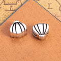 Fluted Shell Large Hole Bead Metal Jewelry Making Component In 2 Finishes view 6