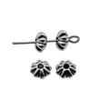 Antique Silver Flower Cap Spacer Bead for Jewelry Making view 3