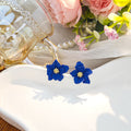 Eight Color Layered Petal Flower Small Stud Earrings view 3