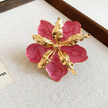 Gold Enamel Flower Cuff Bangles Open Rings Stud Earrings view 7