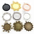 Round Pendant Tray Assortment Jewelry Making Components view 1