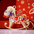 Crystal Rocking Horse Keychains with Colorful Braided Wrist Straps view 6
