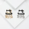 Enamel Sewing Machine Brooch with Dangling Tools Decorative Clothing Pin view 1