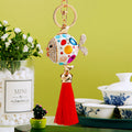 Jeweled Lucky Pufferfish Tassel Keychains in Four Colors plus Assorted Option view 3