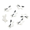 White Enamel Unicorn Charms with Colorful Mane and Tail view 12