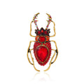 Blue Gold Tone Beetle Crystal Two Designs Metal Brooch Pin view 6