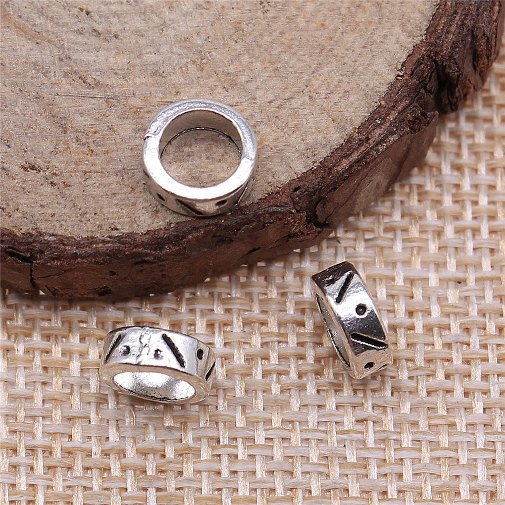8x8x3mm 0.5g Multicolor Zinc Alloy Round Large Hole Spacer Beads for Bracelet Necklace Making