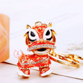 Chinese Lion Dance and Mixed Fortune Character Keychains view 6