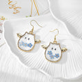 Pressed Flower Winged Ghost Necklace, Earrings and Coordinated Set view 3
