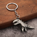 Metal Dinosaur Keychain With Jointed Legs in Three Antique Colors view 3