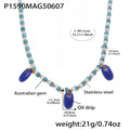 Beaded Flower Pendant Necklaces Pearl Stone Shell Star Tail view 11