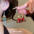 Beaded Cluster Tassel Hook Earrings Fashion Jewelry view 2