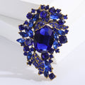 Antique Gold Crystal Cluster Brooch in Six Color Variations view 3