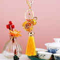 Jeweled Fortune Gourd Tassel Keychains in Four Colors plus Assorted Option view 4