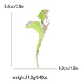 Enamel Calla Lily Brooch Pearl Rhinestone Green Purple view 6