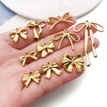 Stainless Steel Gold-Tone Bow and Butterfly Metal Charms with 10 Listed Options view 2