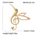 Hummingbird Treble Clef Brooch Gold or Silver Tone view 4