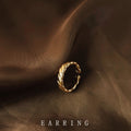 Gold Twisted Open Adjustable Band Ring Smooth Metal Finish view 3