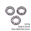 Hammered Round Ring Metal Spacer Bead Metal Jewelry Making Component view 3