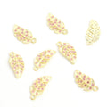 Polished Gold Silver Leaf Alloy Charms in 8 Styles view 8