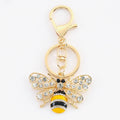 Rhinestone Bee Keychain Metal Insect Bag Charm Pendant view 5