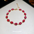 Oval Zircon Link Tennis Bracelet Gold Silver 12 Styles view 4