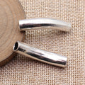 Curved Smooth Tube Spacer Bead for Jewelry Making Supplies view 2