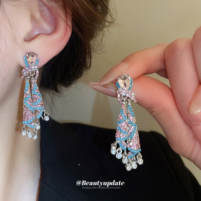 Colorful Crystal Tassel Earrings in Three Ornate Designs