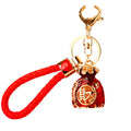 Jeweled Large Fortune Pouch Keychains in Four Colors with Wrist Loops view 5