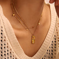Gold Star Charm Multicolor Zircon Plate Pendant Necklaces view 3