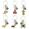 Metal Dog Keychains With Paw, Bone And Heart Charms, 5 Styles view 5