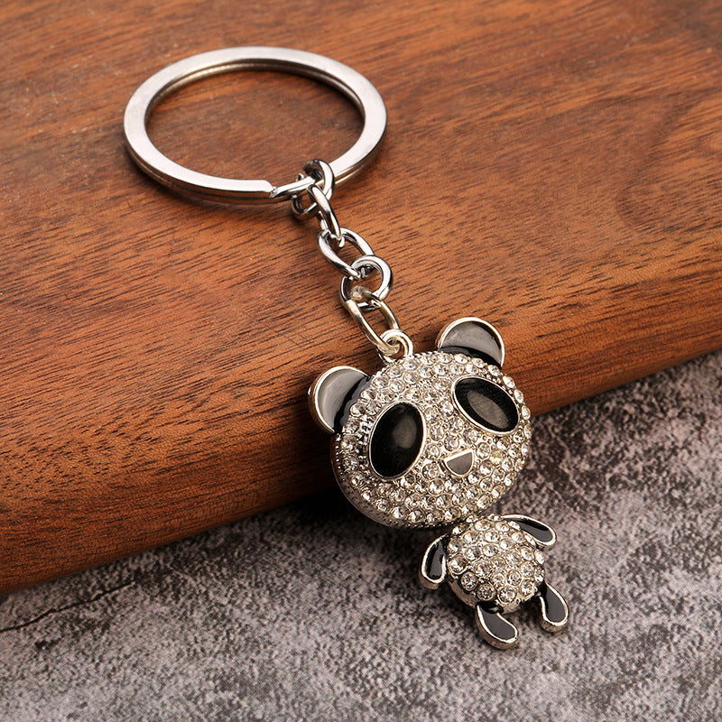 Creative Rhinestone Bear Alloy Keychain Fashion Bag Charm Accessory