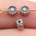 5.5x5.5x3.4mm 0.36g Multicolor Zinc Alloy Double Sided Sunflower Round Spacer Beads for DIY Jewelry Making
