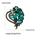 Heart Crystal Leaf Brooch with Faceted Stones for Jackets and Scarves view 9