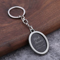 Oval Photo Frame Keychain, Bronze, Silver and Copper Tones view 4